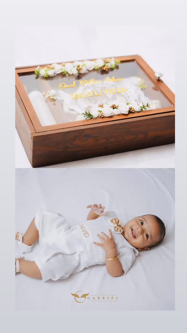 For his baptism, Amma wanted something soft, simple and close to her heart 🤍